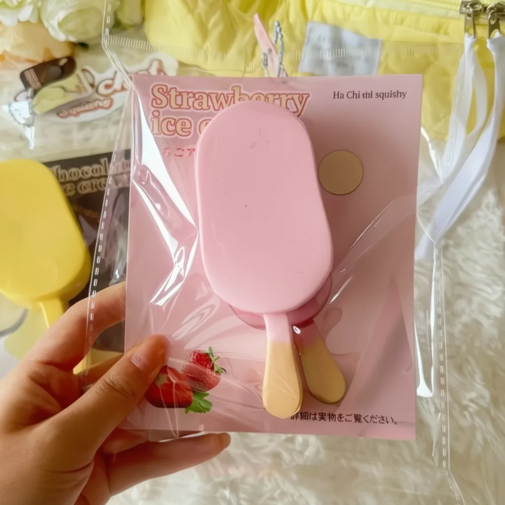 Chocolate Ice Cream Squishy Toy Slow Rebound Popsicle Stress Release Squeeze Toy Hand Relaxation Gift Item Toys