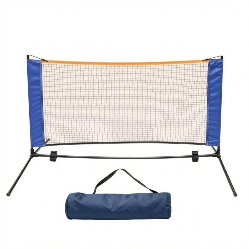 Portable Pickleball Net System Compact Court Net Package Sturdy Metal Support Quick Disassembly with Carry Bag Suitable