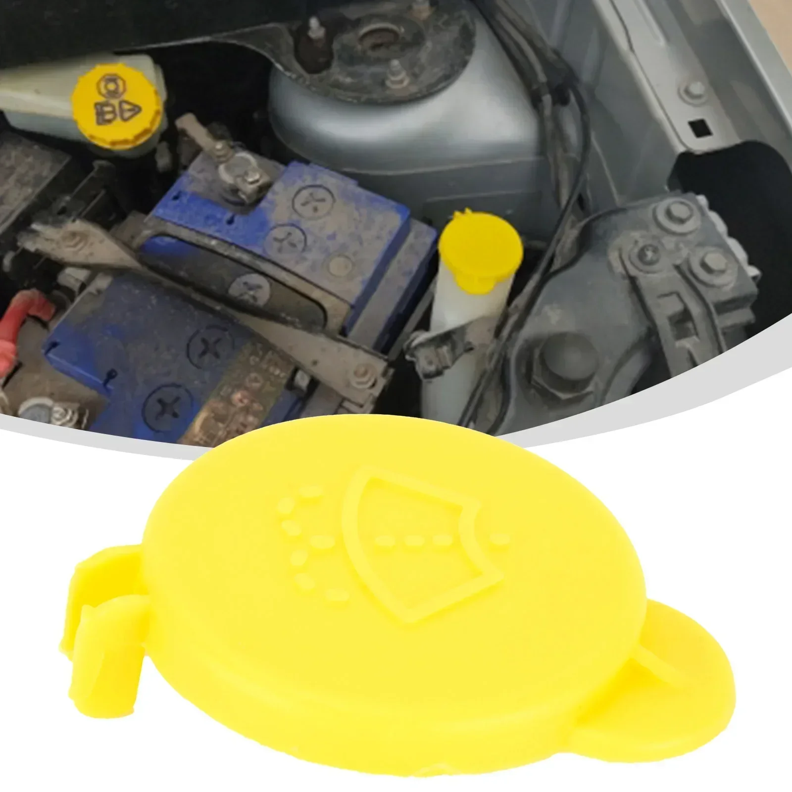 Car Wiper Washer Tank Bottle Cap ABS Bottle Caps Front Reservoir Cover Yellow 1488251 For Ford Fiesta 2001-2008