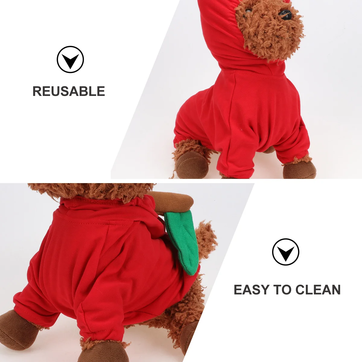 

Apple Shape Dog Costume Red Pet Outfit For Halloween Christmas Party Durable Suit Small Medium Dogs Pet Supplies Dog