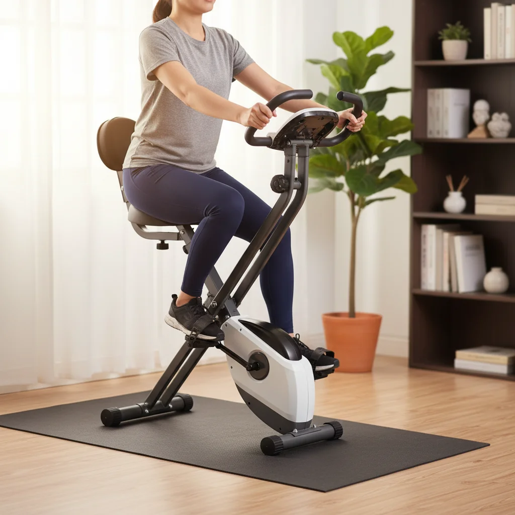 Ultra‑Quiet Indoor Exercise Spin Bike Foldable Portable Workouts Magnetic Bike