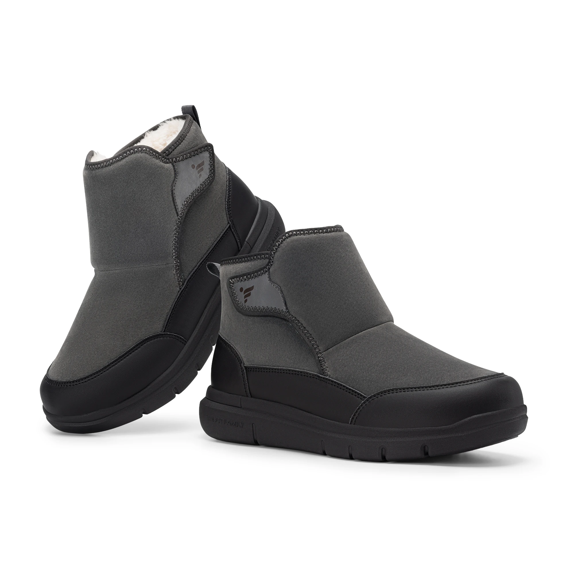 Fittington Herren Winter-Wanderstiefel, extra breite Zehenpartie, Diabetiker-Schuhe für Männer, warm gefüttert mit Fleece, lässige Wander-Schneestiefel für den Herbst – Detail 17