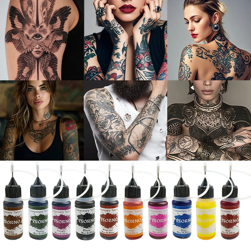 معجون عصير الوشم الملون، كريم الوشم غير المؤلم، كريم رسم فني للجسم المؤقت، حبر الوشم طويل الأمد للحفلات