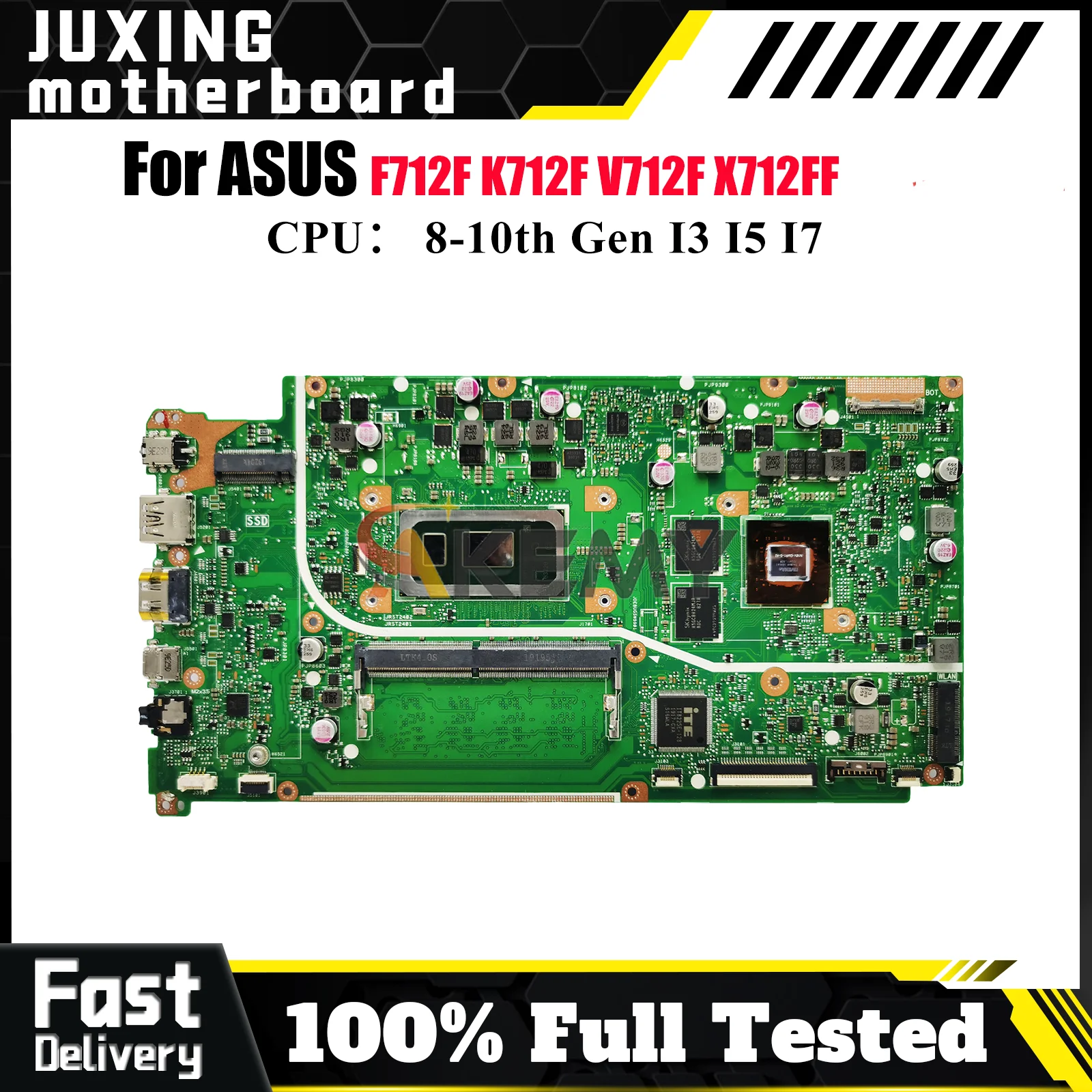 

X712FF Материнская плата для ноутбука ASUS X712FB X712FLC X712FJ X712F X712FL K712F X712FF V712F F712F X712FJG Материнская плата с процессором I3 I5 I7