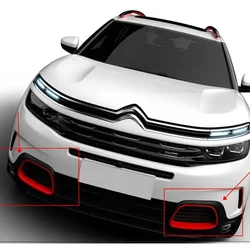 For Citroen C5 Aircross 2Pcs Car Front Bumper Decorative Frame Angel Eyes Refit 9817829477 9817829377