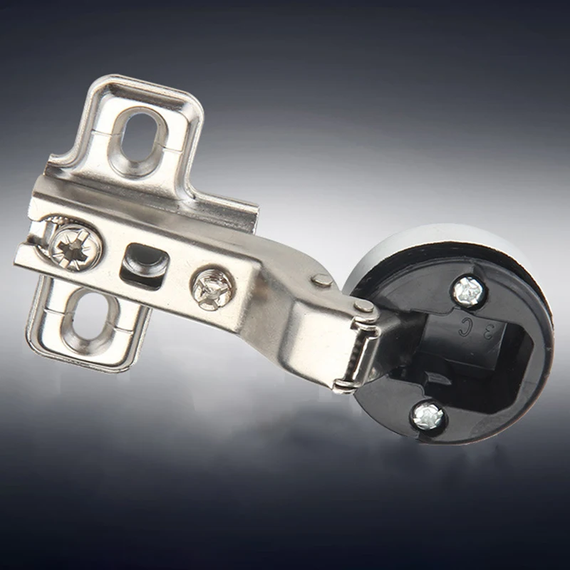Pack of 2 Hinges with Cover for Glass Cabinet and Wardrobe Doors Cold Rolled Steel Construction Includes Screws