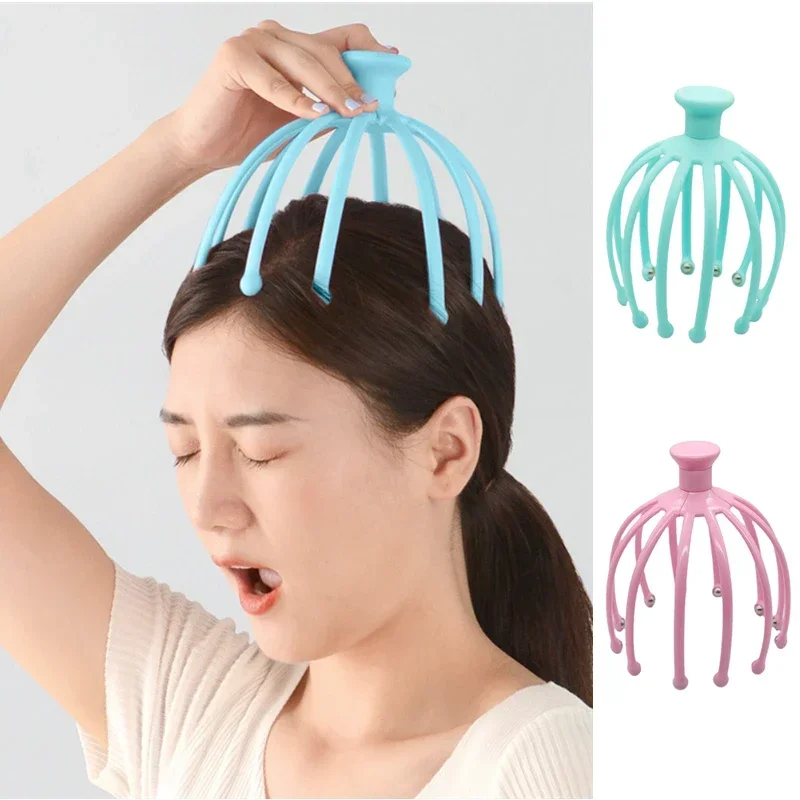 Head Massager Neck Massage Octopus Scalp Stress Relax Spa Healing Alloy Health Care Tool Body Head Massage Beauty Tool