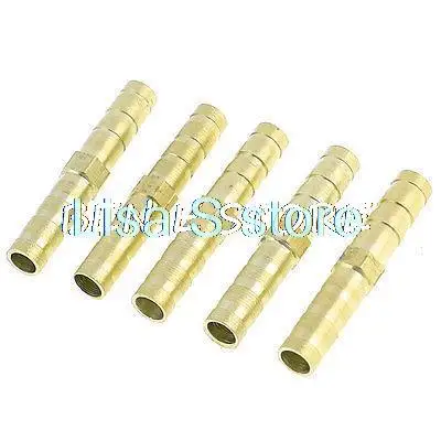 

5 Pcs Gas Oil 6mm Diameter Hose Barb Straight Joiner Hose Connector