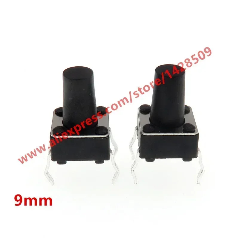 600PCS/lot 6X6x9mm 4PIN dip TACT push button switch Micro key power tactile switches