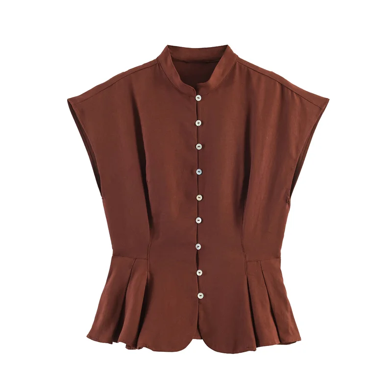 

Summer Women's Casual Shirts Tops 2026 New Fashionable Sleeveless Blouses Elegant Women's Shirt