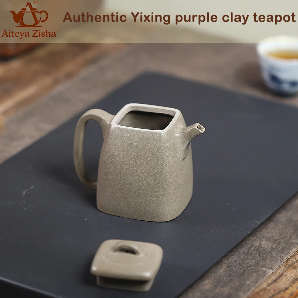 Yixing Purple Clay Teapot, Chinese Teapot, Kung Fu Tea Set, for Home, Office, Gift, 250ml Authentic Handmade Zisha