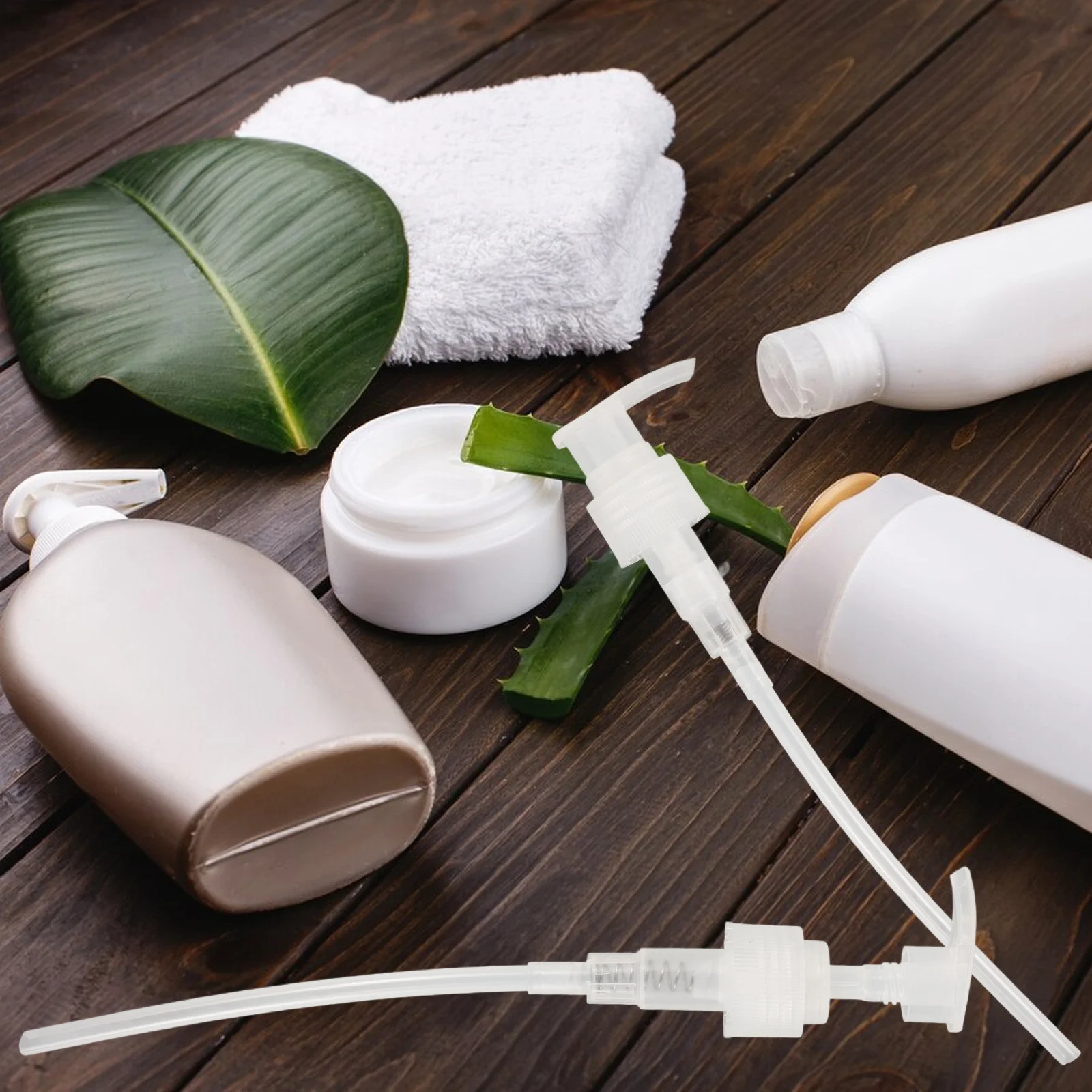 

2Pcs Soap Dispenser Pump Replacement Press Type for Lotion Shampoo Conditioner Bottles Trim Tube for Easy Fit High Viscosity