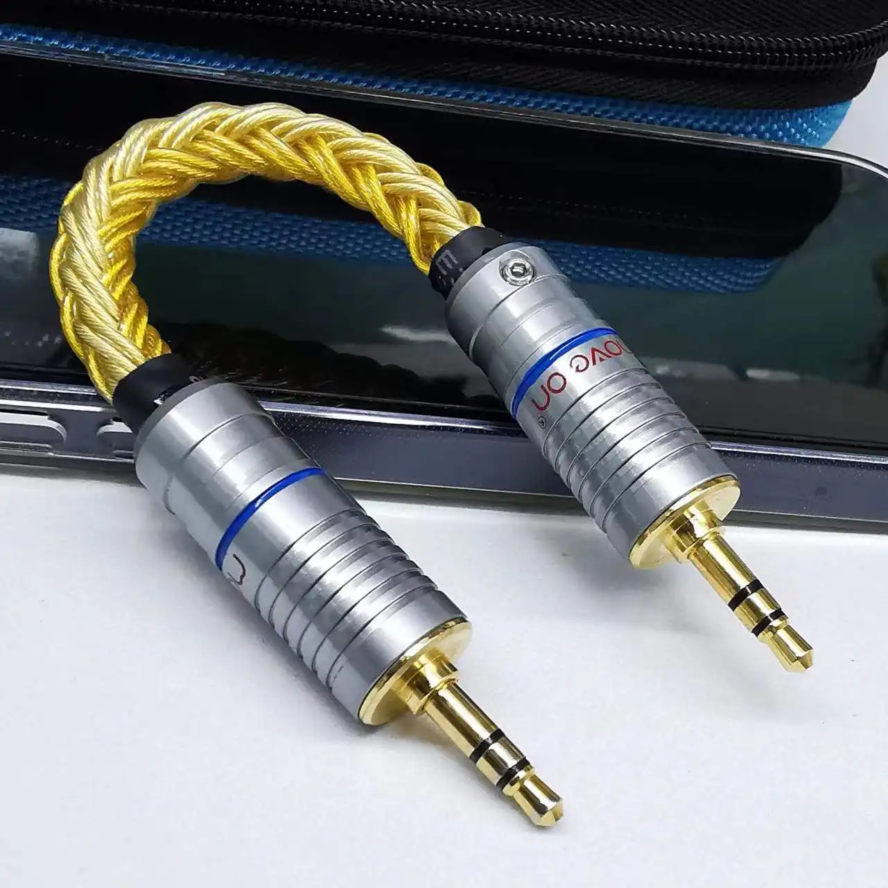 

Custom 16 Core 3.5mm Male to 3.5mm AUX High Purity Silver Wire Audio Cable For Walnut V2/V2S Zishan Z1/Z2 Amplifier MP3 DIY