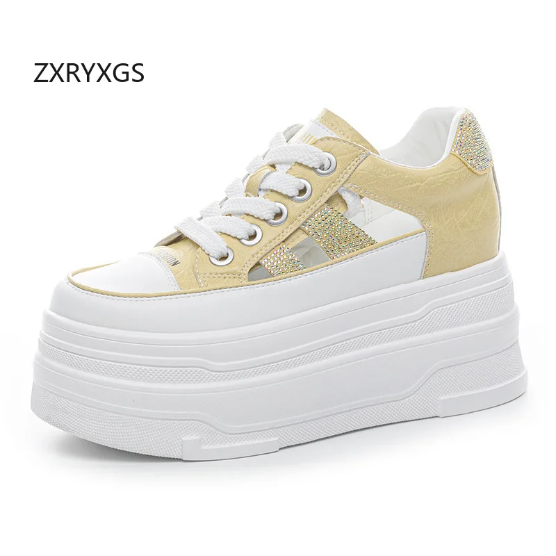 

ZXRYXGS/2020 летние женские модные кроссовки из воловьей кожи со стразами и перекрестными ремешками, сандалии на толстой подошве, туфли-лифты, сандалии на высоком каблуке