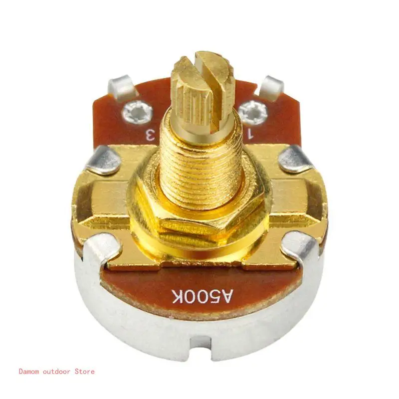 1 Piece Double Stacked Knurled Stalk Split Shaft Guitar Bass Volume Tone Control Pots Potentiometer