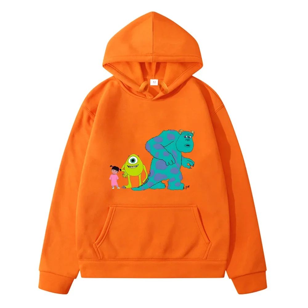 Monsters Inc Cartoon Hoodie Kids Harajuku Cartoon Sweatshirts Autumn Winter Fleece Long Sleeve Boys Girls Children\'s Clothing