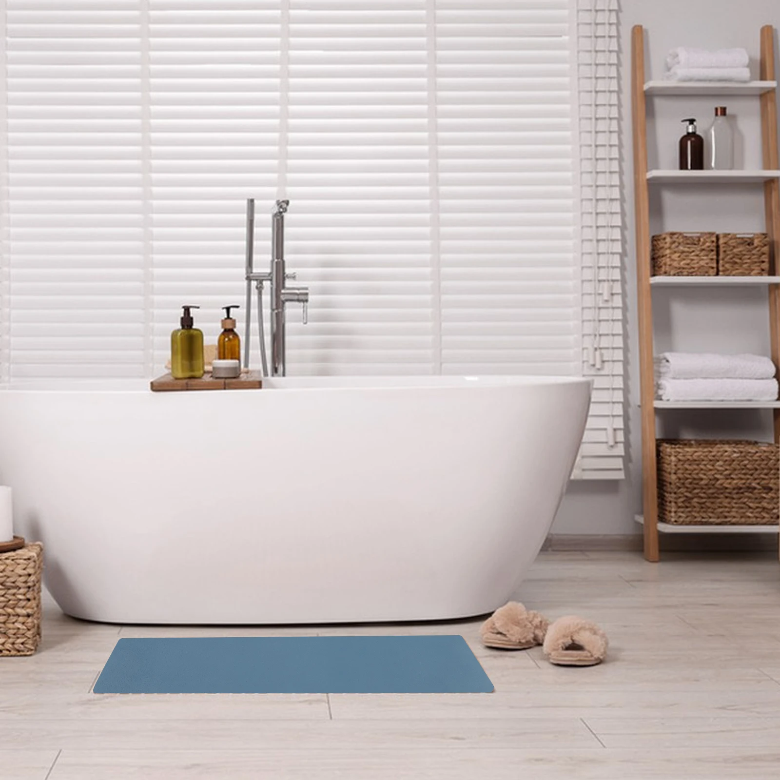 

Bathroom Use Diatomite Bath Mat Thin Design Mat Non Slip Bathroom Rug Non Slip Mat Hygienic Bathroom Accessory Versatile Use Mat