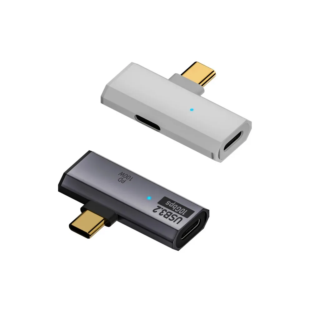 Type-C 1/2 Dual C Port Adapter OTG Converter Supports USB 3.0 Expansion and PD100W Simultaneous Charging High Speed and Reliable