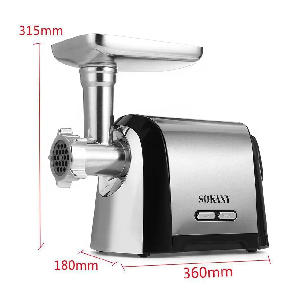 Electric Meat Grinder, Multifunctional Stainless Steel Meat Grinder Sausage Filling Machine for Home and Professional Use