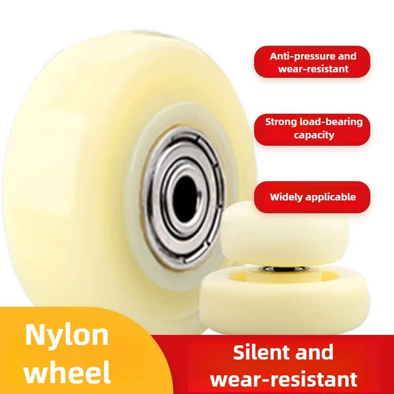 2 PCS Rubber/Nylon Replacement caster wheels with double bearings high load capacity wear resistance furniture wheels