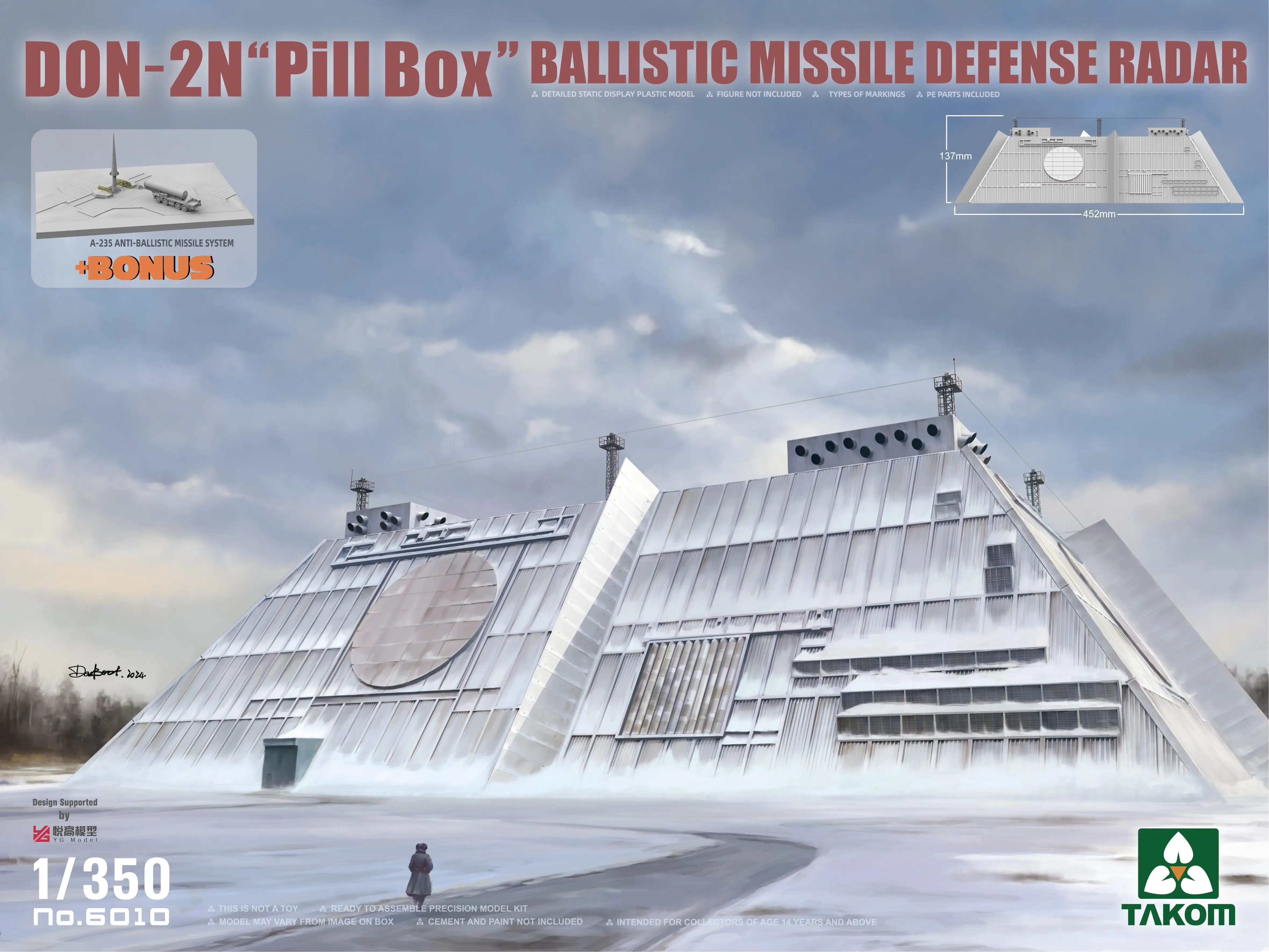 

TAKOM 6010 1/350 DON-2N "PI BOX" BALLISTIC MISSILE DEFENSE RADAR MODEL KIT