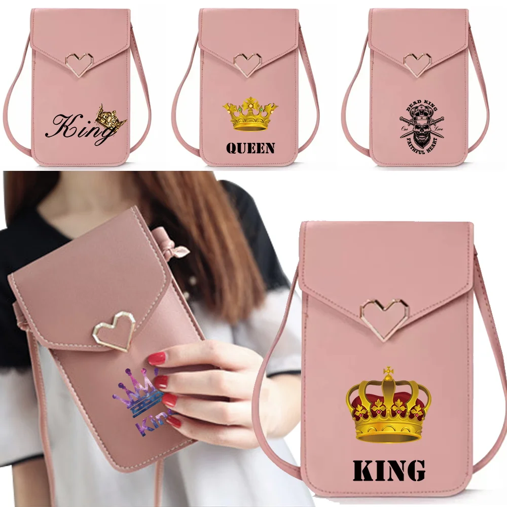 

Сумка через плечо, повседневная сумка для мобильного телефона, универсальный прозрачный чехол для телефона с сенсорным экраном, двойной слой, для поездок на работу и покупок