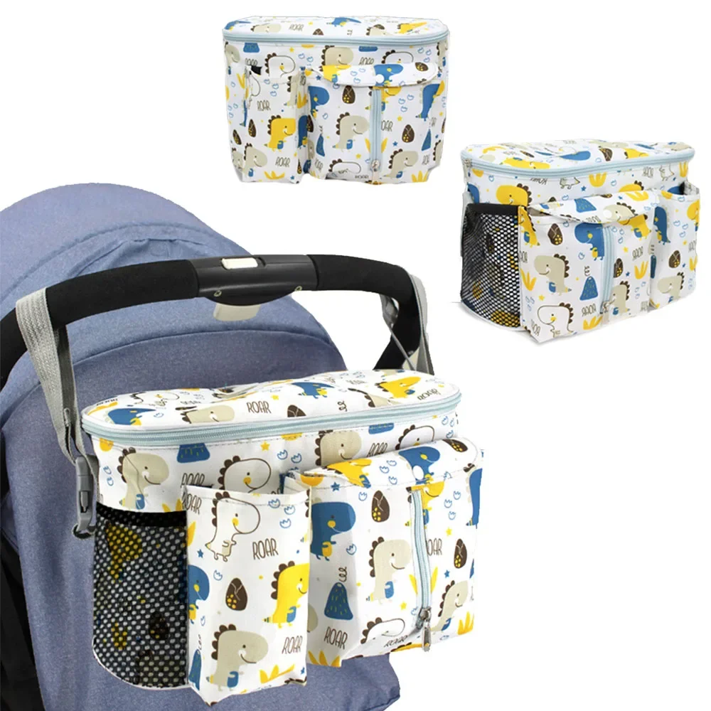 Universal Stroller Organizer Bags with Cup Holder,Suitable for Diapers, Toys and Snacks,Stroller Caddy Accessories