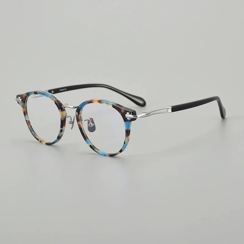 Belight التصميم البصري الياباني اليدوية الملونة الجمع بين خلات مع إطار النظارات التيتانيوم وصفة طبية عدسة CUMULUS