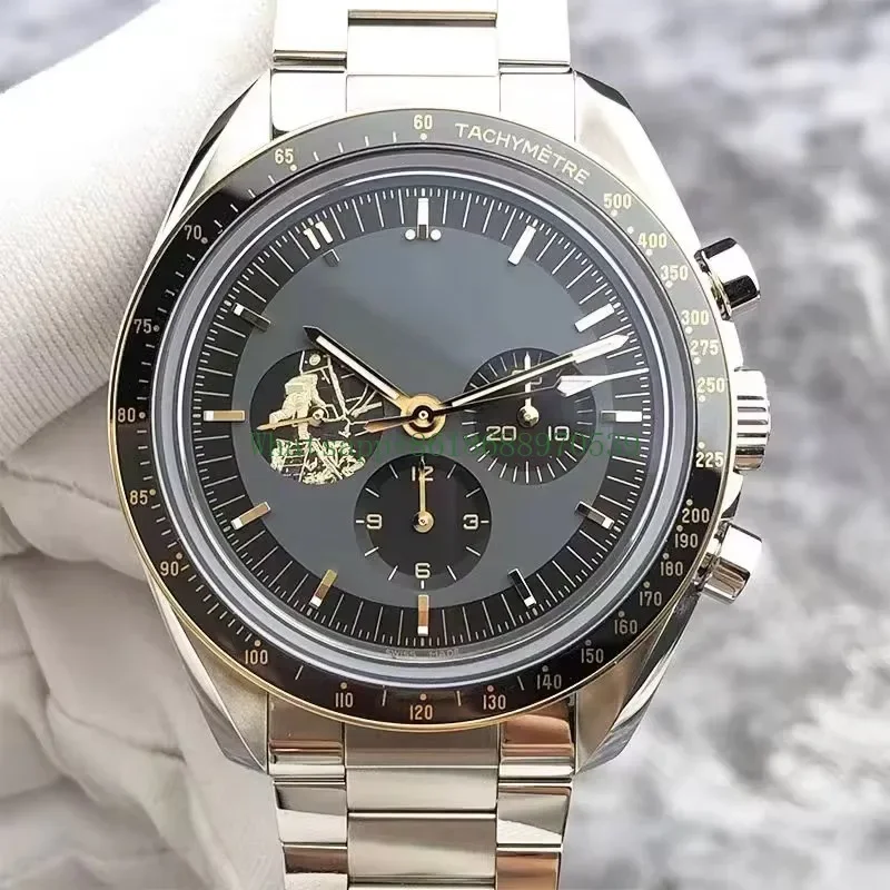 ساعة ميكانيكية أوتوماتيكية بالكامل جديدة فاخرة للرجال والنساء سلسلة جديدة ثلاثية العيون متعددة الوظائف ساعة ماركة عتيقة
