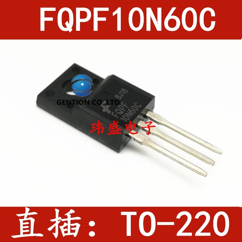 10PCS FQPF10N60C 10N60C field-effect tube encapsulation TO-220 LCD power supply in stock 100% new and original