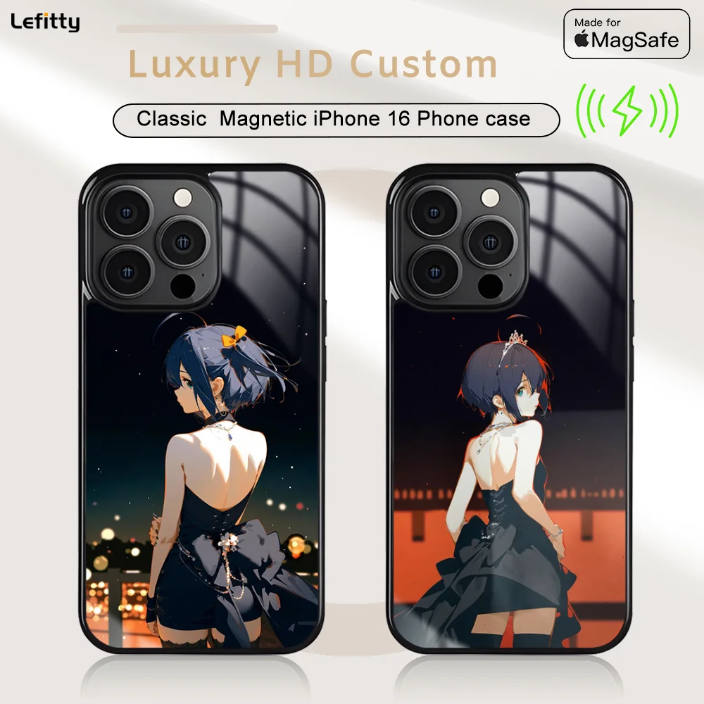 

Anime T_Takanashi R-Rikka Phone Case For iPhone 16 15 14 13 12 11 Pro Max Plus Mini Magnetic Magsafe Wireless Charging Cover