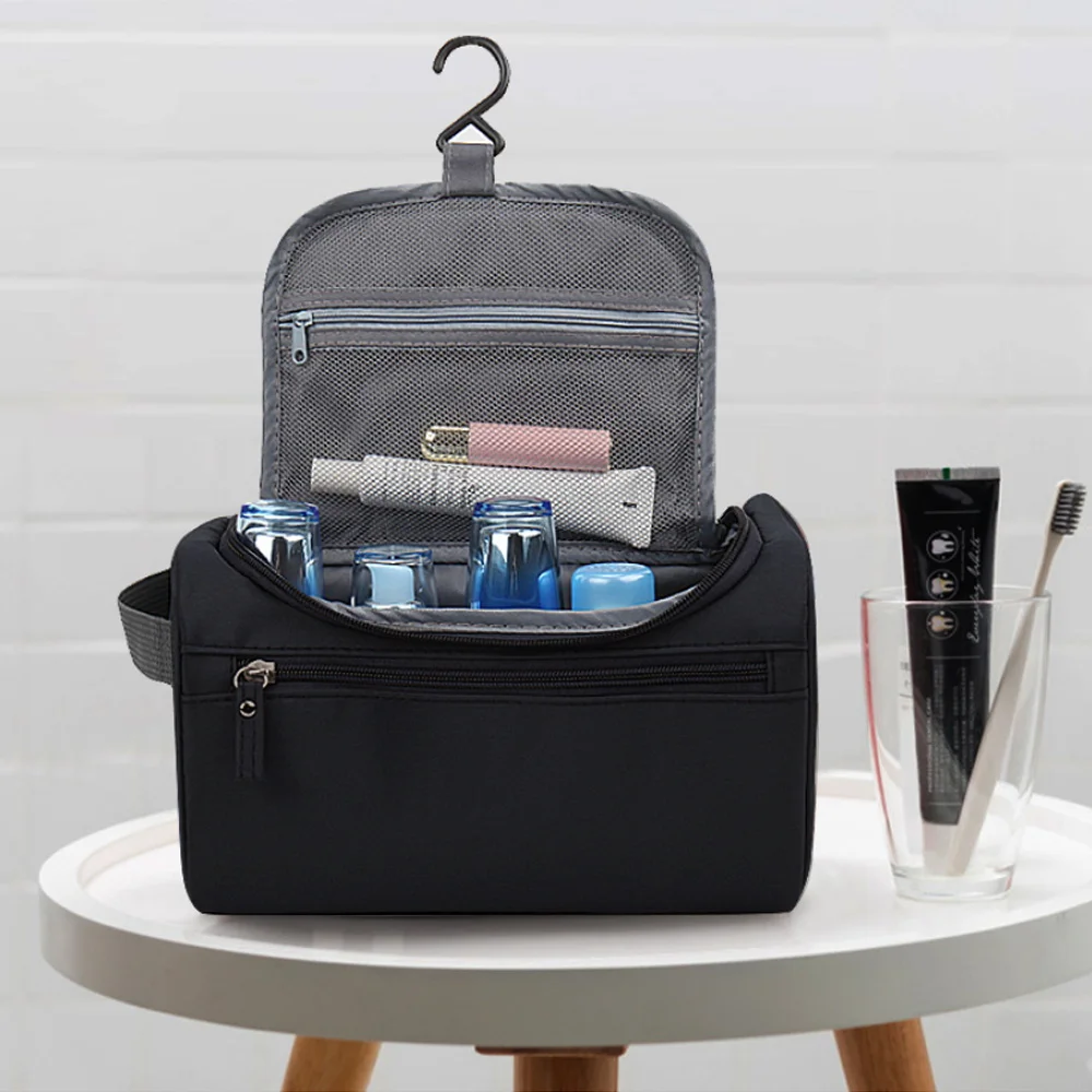 Mannen Draagbare Cosmetische Opbergtas Toiletartikelen Make Organizer Vrouwen Reizen Opknoping Rits Verpleegkundige Patroon Handtas Wassen Pouch Case