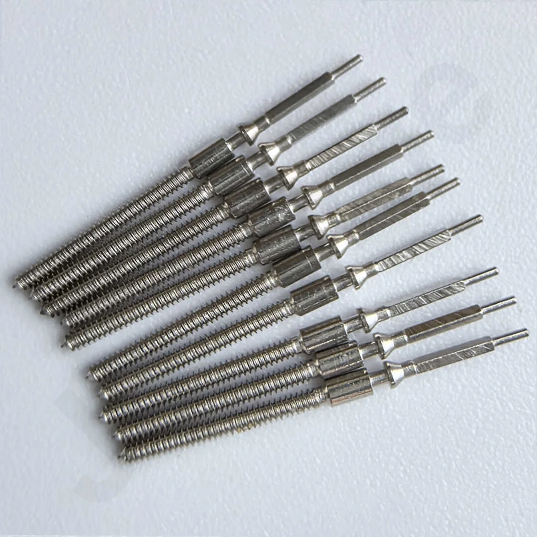 Outil de réparation de mouvement de tige 3135, tige d'enroulement de mouvement 3135, tige de poignée en acier, tiges de montre en métal 3186 3130 universelles, 1/5/10 pièces