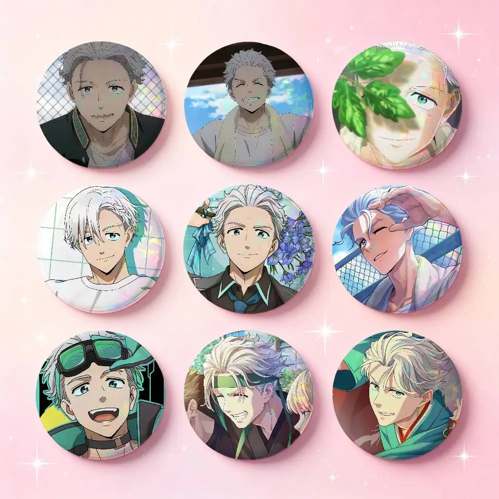 Hajime Umemiya Anime Figure Badges Button Round Creative Pin Brooch Badge Bag Decor Accessories Fans Collect Friends Gifts