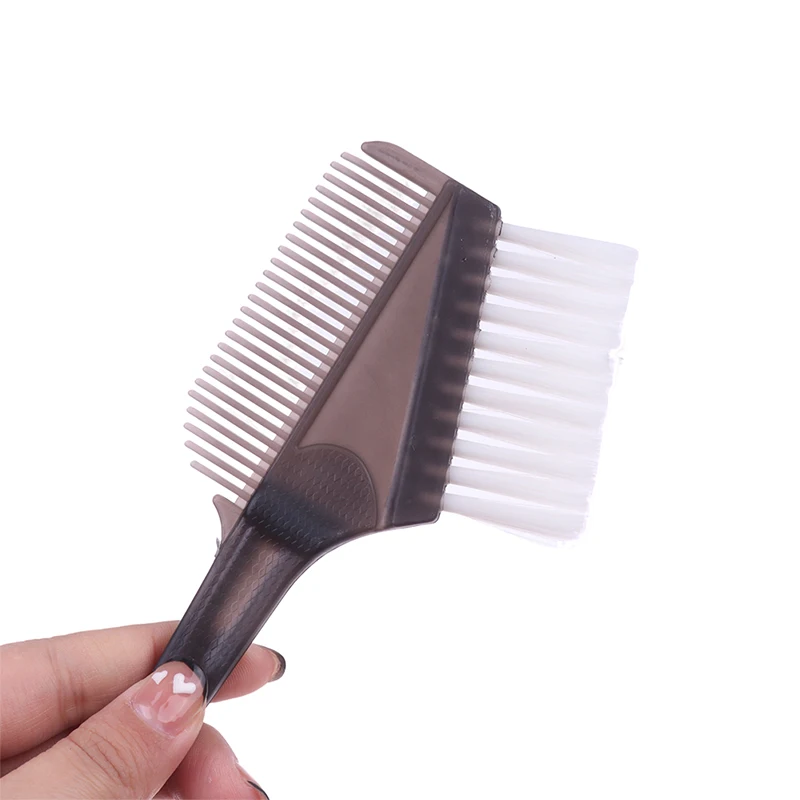 Pro ferramentas de salão de beleza de plástico tintura de cabelo escova de coloração pente barbeiro salão matiz cabeleireiro ferramenta de estilo de cabelo pentes de cor com escova 1pc