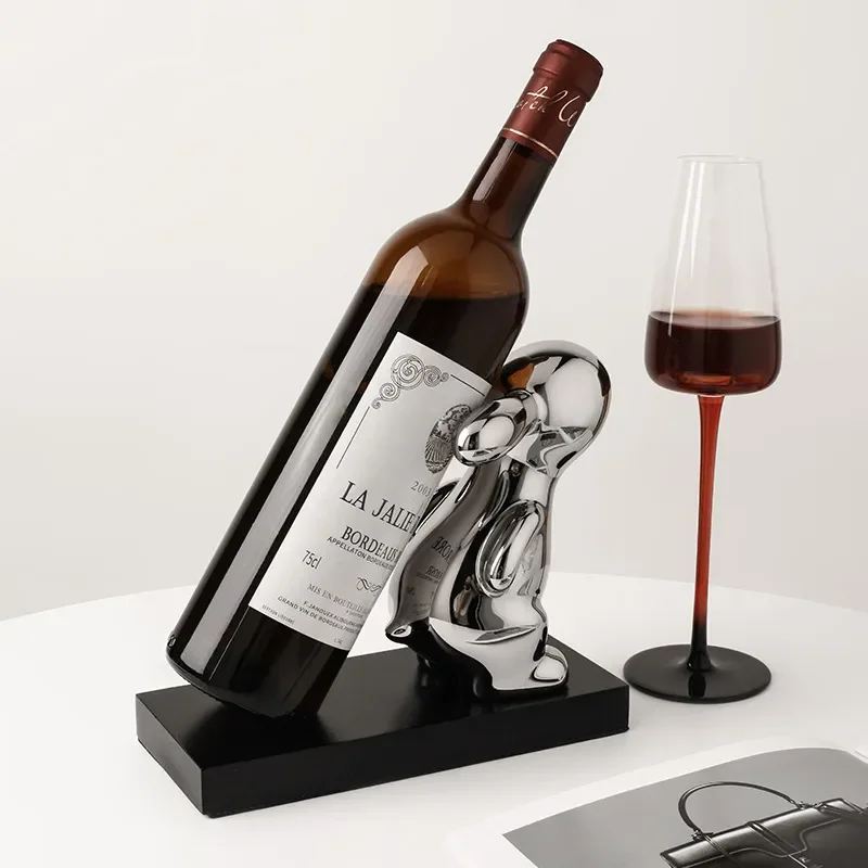 Creative Rabbit Wine Rack Ceramic Home Decor Light Luxury Living Room Ornament Gift Cabinet Decoration Furnishing Wholesale