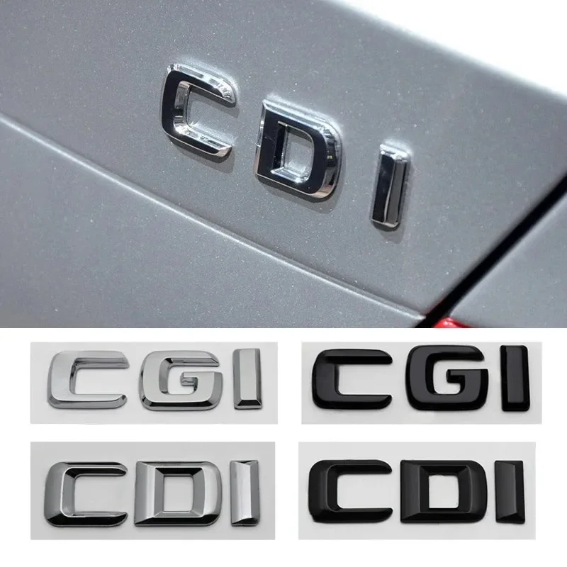 3D ABS CDI CGI Logo Car Rear Tail Trunk Badge Emblem Sticker For Mercedes Benz S350 E260 C200 W213 W204 W205 W207 SLK GLE ML 320