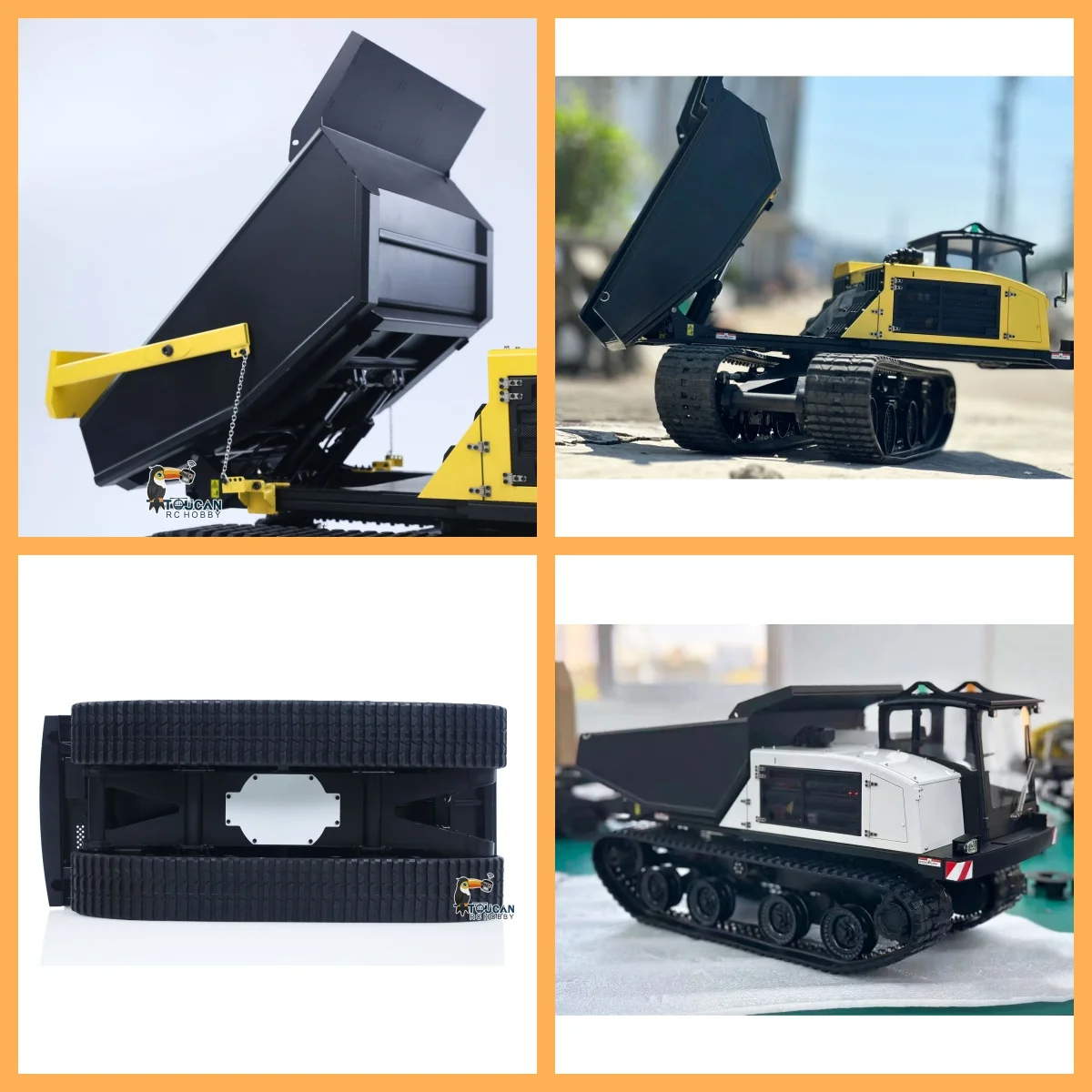 

Super Frog T14R Panther 1/14 RC Гидравлический гусеничный самосвал Металлический гусеничный самосвал Frsky X14 Радио Батарея RTR Модель автомобиля