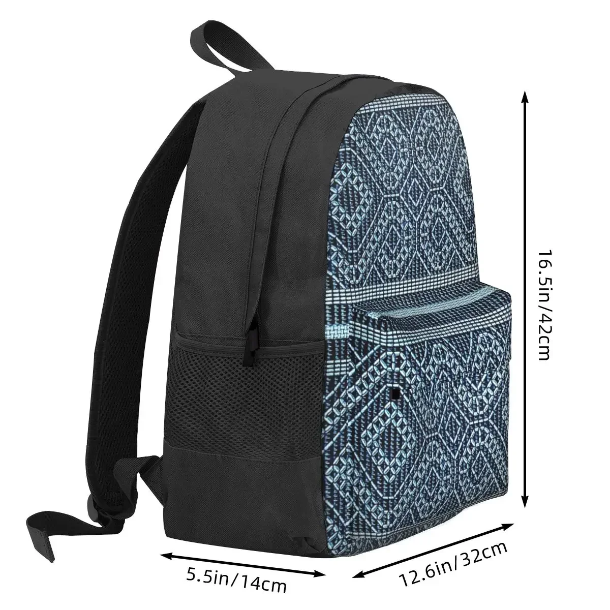 Coptic Pattern Design Blue Backpacks Boys Girls Bookbag Students School Bags Cartoon Kids Rucksack Laptop Rucksack Shoulder Bag