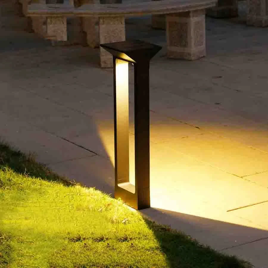 40/60CM Outdoor Waterproof IP65 Solar Post Lamp 4400mah Aluminum Garden Solar Pathway Light Solar Landscape Lawn Bollards Light