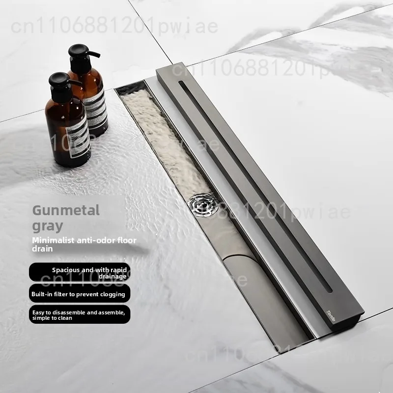 30cm/60cm/80cm 304 stainless steel shower floor drain long Linear drainage drain for hotel bathroom