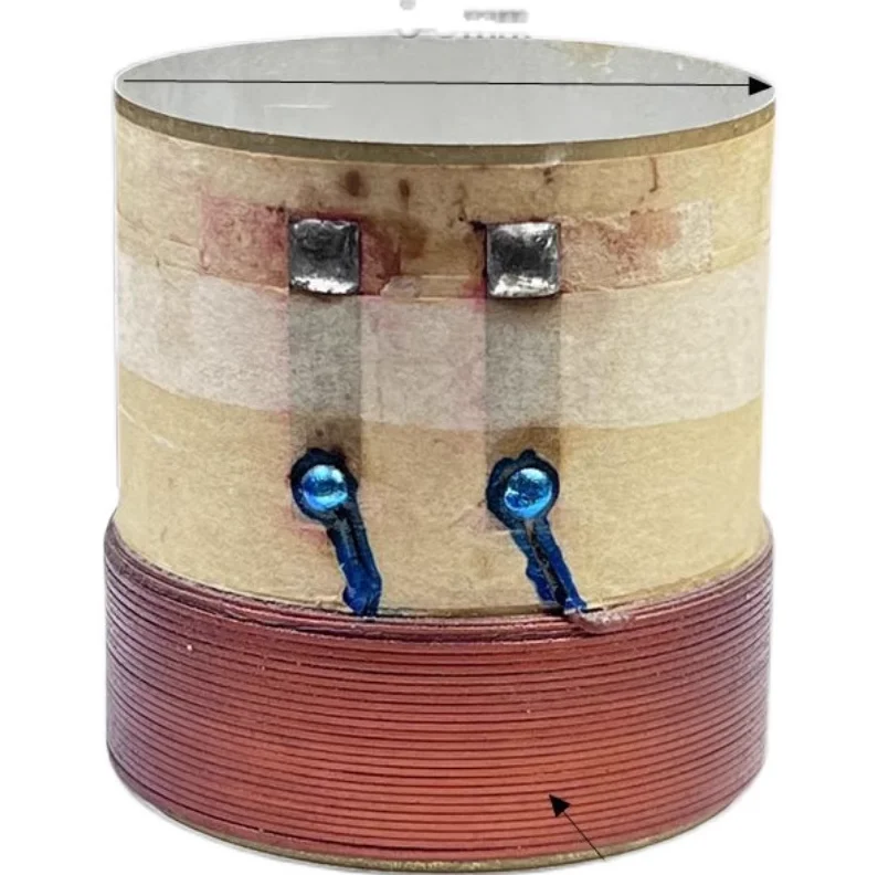 Ghxamp คอยล์เสียงเบส56มม. ขดลวดทองแดงแบนนำเข้าแบบ56แกนอุปกรณ์เสริมลำโพง4Ohm 2ชั้น1ชิ้น