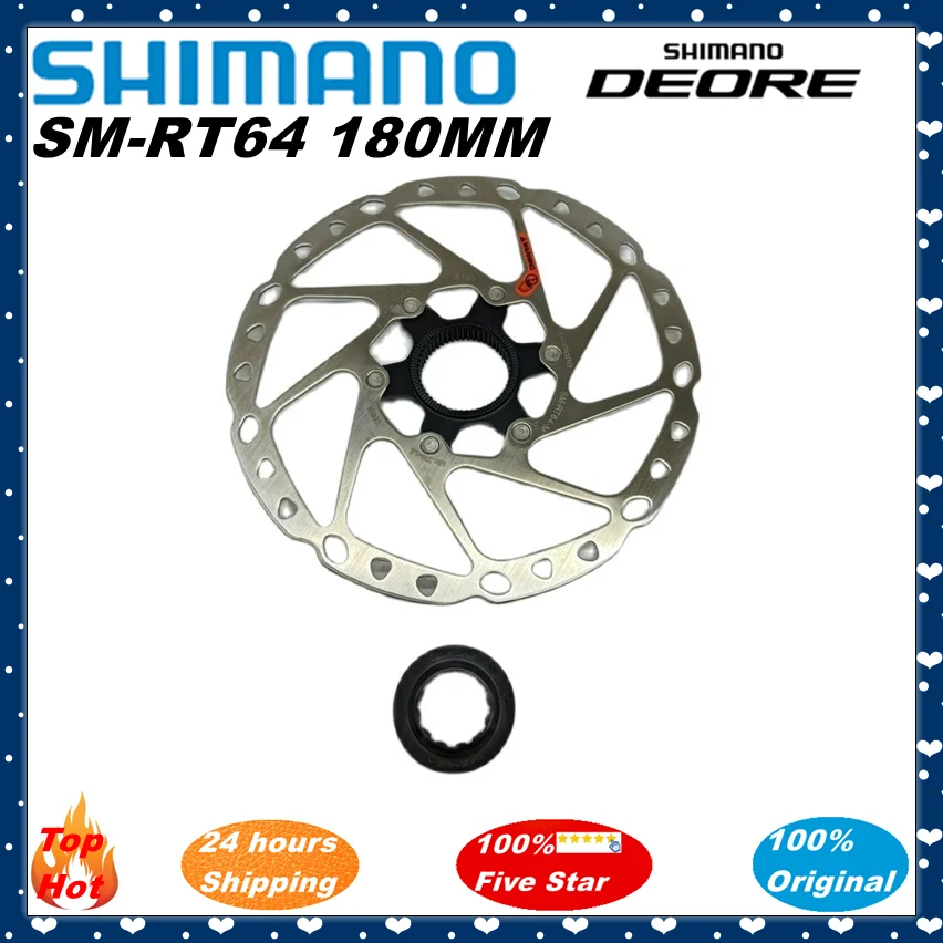 SHIMANO DEORE SM RT64 MTB Brake Disc Center Lock Disc Original Rotor Mountain Bikes Disc 160MM 180MM 203MM Bicycle Parts