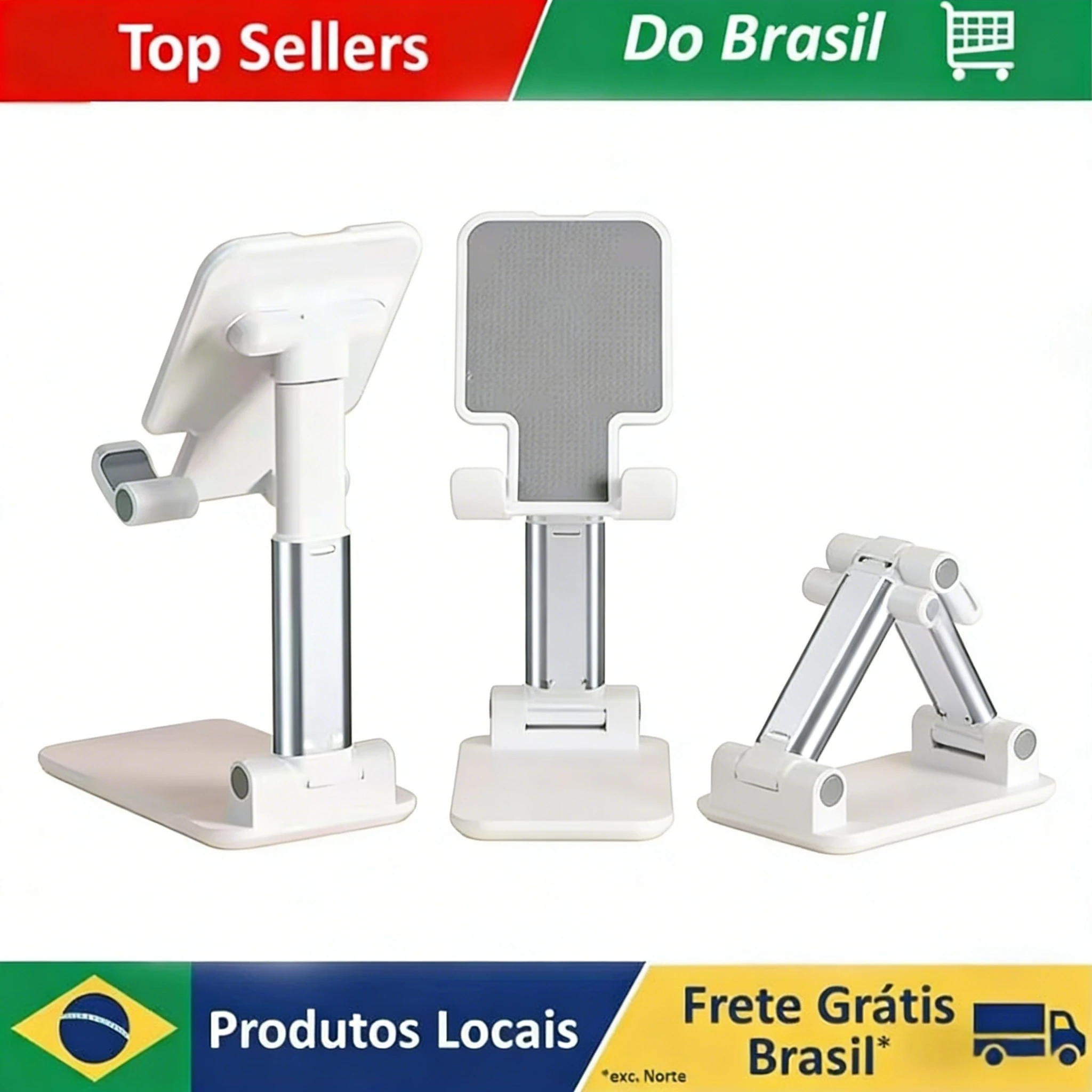 Suporte de Mesa Ajustável para Celular e Tablet Universal Brasil