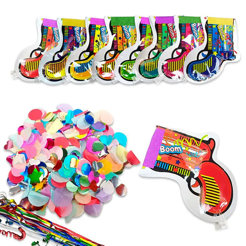 Düğün konfeti havai fişek şişme tabanca folyo balonlar konfeti havai fişek topu için düğün/doğum günü/mezuniyet parti malzemeleri