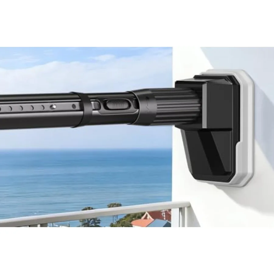 

Tension Curtain Rods No Drilling, Extra Long Tension Rod 41-139 Inch, Heavy Duty Shower Curtain Rod for Outdoor Patio Bathroom