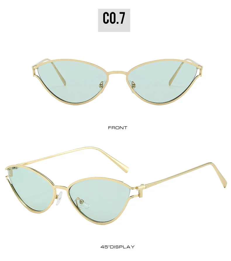 Marke Kleine Cat Eye Sonnenbrille Frauen Luxus 2042 Einzigartige Metall Rahmen Braun Sonnenbrille Trendy UV400 Brillen Shades Vintage – Detail 15