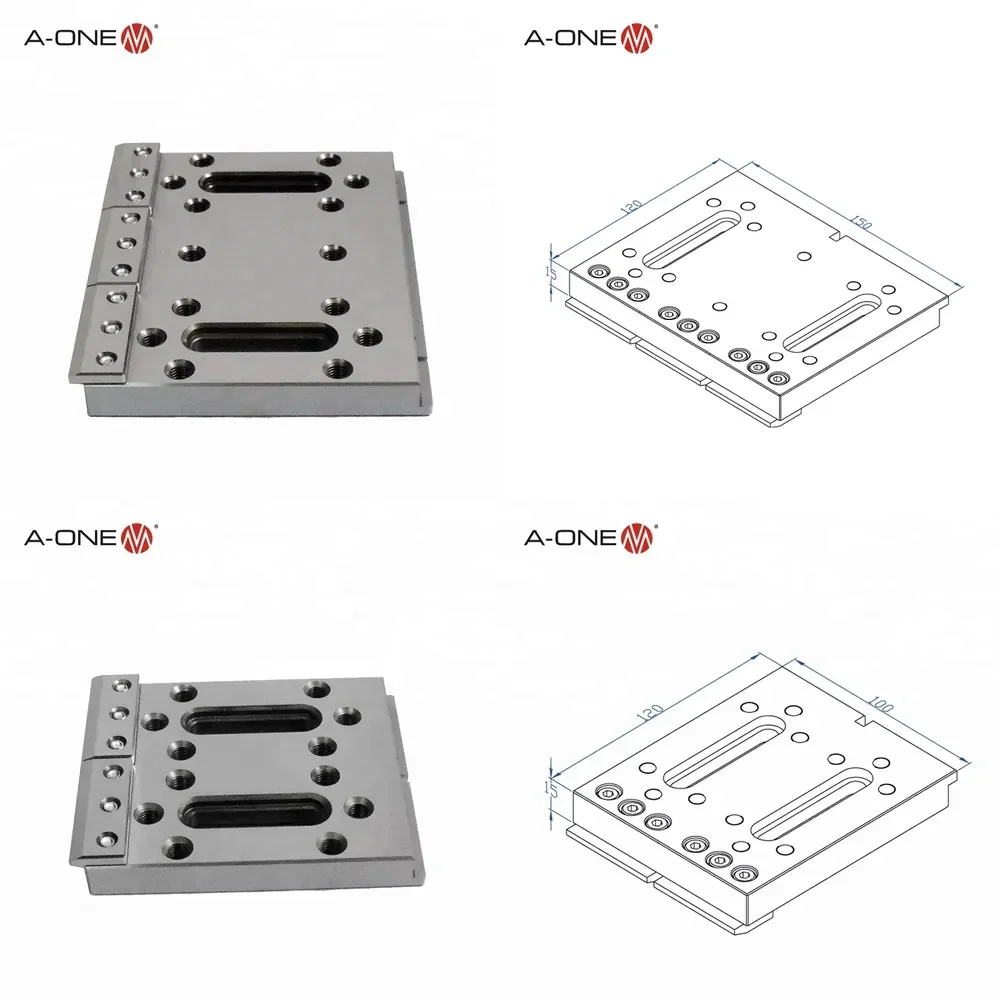 A-ONE Precision 120*150*15 mm Steel Wire Edm Clamping Ternary Fixture 210029