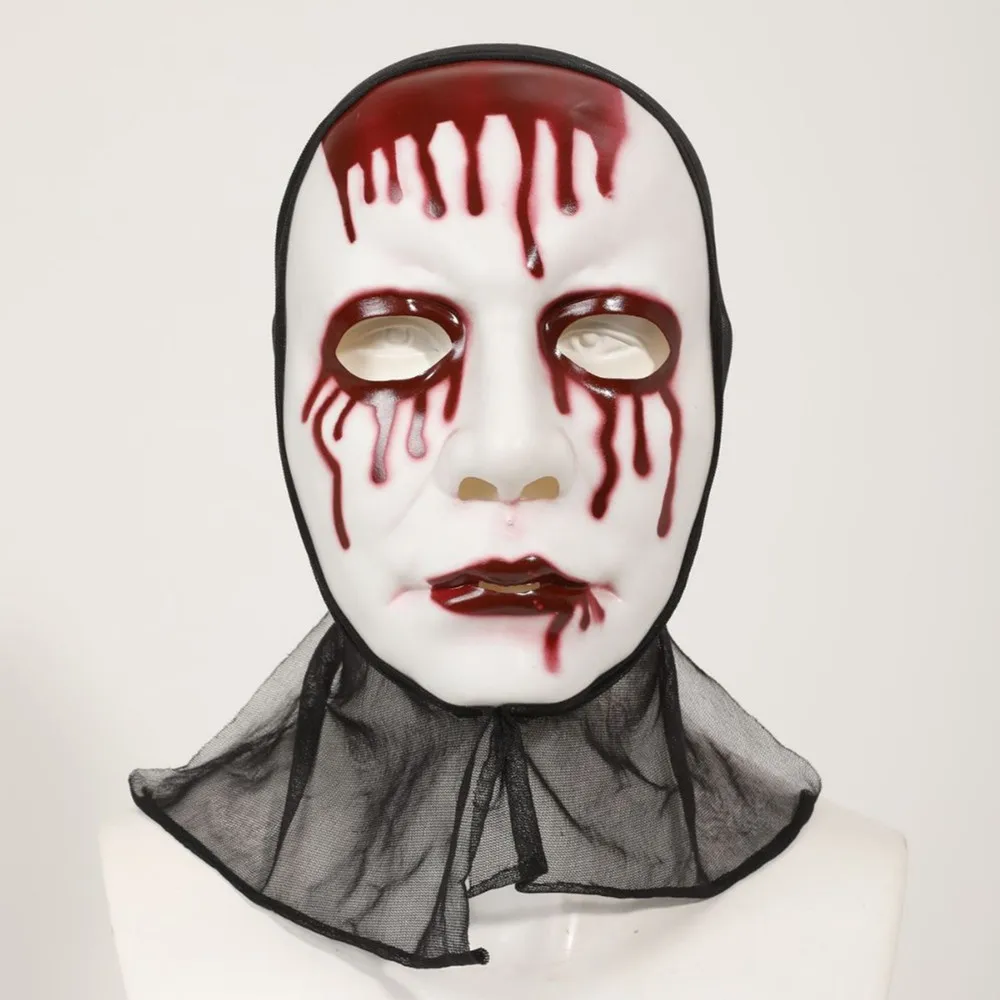 

Bleeding Eyes Mask, Bleeding Eyes Cosplay. With Red Tears And Black Mouth Latex Mask.