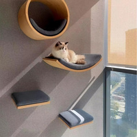 Wall Mounted Cat Shelf Bed with Soft Cushion Cat Perch Indoor Cat Furniture for Kittens & Adult Cats Climbing Sleeping & Playing